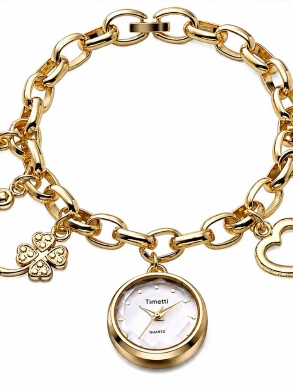 Gold Multiple Charm Bracelet Watch - Picture 5 of 6